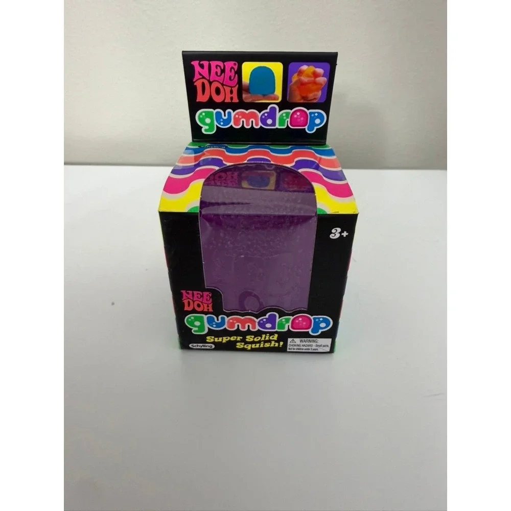 Schylling NeeDoh Gumdrop Fidget Toy Kids Purple Super Solid Squish NWT